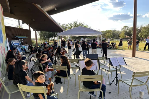 Community Concert at Woodchase Park. The Nucleus Orchestral Texas.