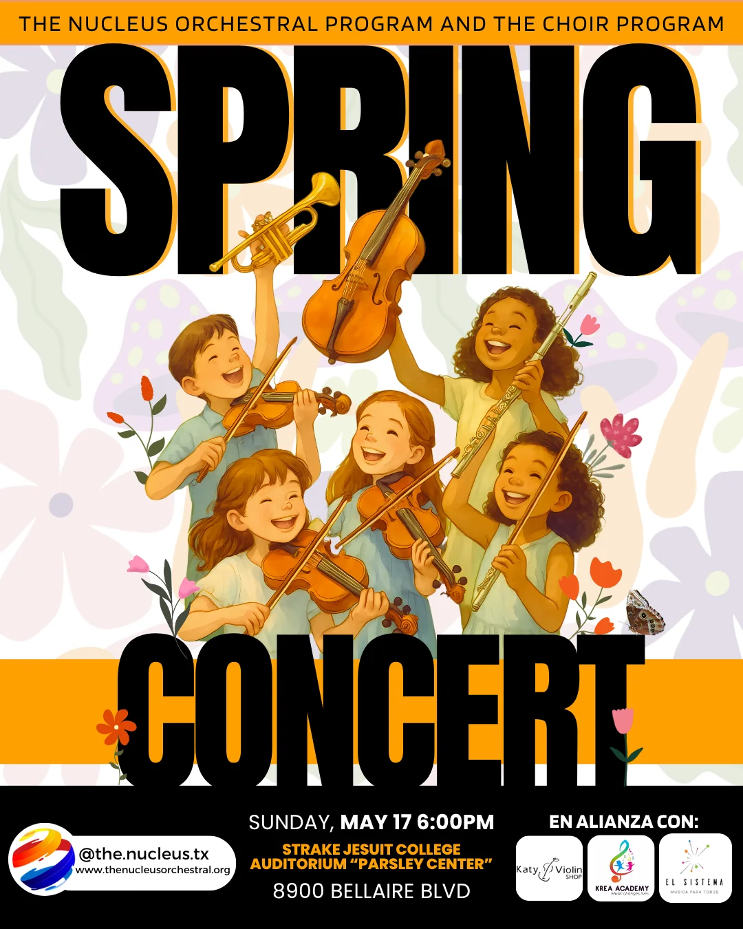Concierto de Primavera Texas 17 de Mayo The Nucleus Orchestral Program